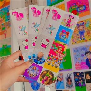 برچسب و استیکر پک ده عددی لیبل های دایره ای برش خورده 