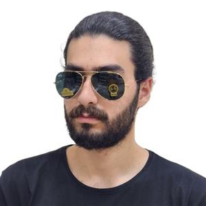 عینک آفتابی ریبن خلبانی شیشه سنگ لنز دودی ارسال رایگان