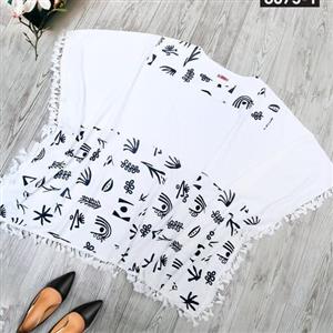 مانتو 3075 پانچو ابروبادی و کرپ طرح لنین سایز بزرگ بغل باز ارسال رایگان