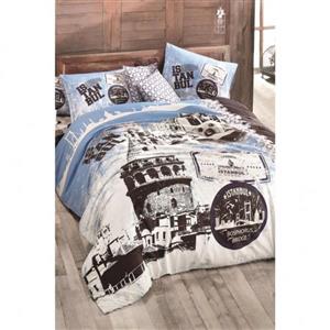 سرویس کاور لحاف ایسیمو هوم سری رنفورس طرح استانبول یک نفره 3 تکه
