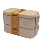 ظرف غذا ارگانیک لانچ باکس دو طبقه lunchbox – کرم
