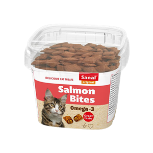 تشویقی سانال گربه مغزدار ۷۵گرمی مدل Salmon Bites