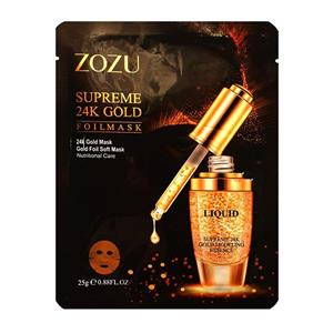 ماسک صورت ورقه ای طلا ضد چروک ZOZU SUPREME GOLD MOISTURIZING MASK (8487)