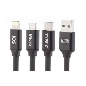 کابل شارژ  USB  به USBC.لایتنینگ.microUSB ارلدام مدل  ECIMC01  3In1
