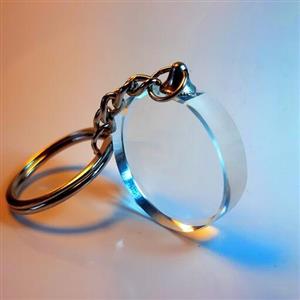 جاکلیدی و جاسوئیچی مردانه دایره کریستالی یک جا کلیدی زیبا و کاربردی برای کلید و سوییچ و آویز ماشین با چاپ عکس متن دلخواه