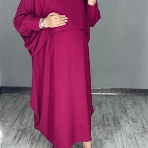 مانتوی بارداری و شیردهی دو تیکه ابروبادی مدل بهار