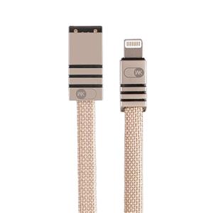 کابل تبدیل USB به لایتنینگ دبلیو کی دیزاین مدل WDC-049 به طول 1 متر WK DESIGN WDC-049 USB TO LIGHTNING FABRIC DATA CABLE