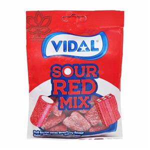 پاستیل ترش شکری میکس توت فرنگی 100 گرم ویدال – vidal 