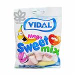 پاستیل شکری مگا میکس ( بدون گلوتن ) با طعم هلو , خامه و موز 100 گرم ویدال – vidal