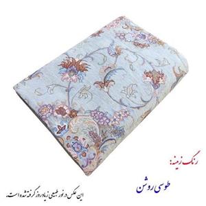 روفرشی مخمل ابریشم رنگ زمینه طوسی روشن کیفیت بالا  سایز  6 متری ( تنوع سایز موجود)
