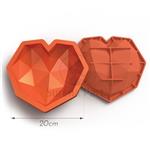 قالب سیلیکونی قلب اوریگامی تک بزرگ 20 سانتی