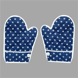 دستکش فر مدل طرح گل پنچ پر کد 99 بسته دو عددی