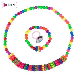 ست گردنبند و دستبند  دخترانه  ویتالی بیوتی مدل رنگین کمان کدA623 vitally beauty kids necklace set code A623 rainbow model