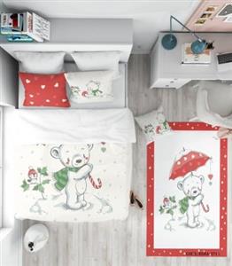 روتختی کودک پسرانه 4 تکه طرح خرس سفید مدل White Bear