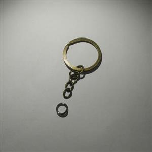 بسته 20 عددی حلقه زنجیر جاکلیدی برنزی تخت وارداتی درجه 1