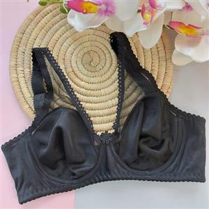 سوتین پرسی مشکی فنردار