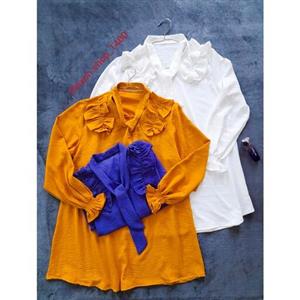 شومیز مجلسی زنانه یقه کراواتی ابرو بادی فری سایز 38الی46