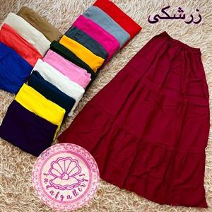 دامن نخی بلند طبقه ای در رنگبندی متنوع