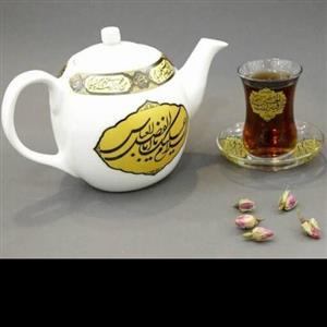 قوری یک لیتری تذهیب منقش به نام اهل بیت علیهم السلام