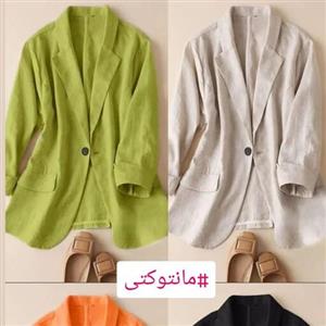 مانتو کتی لنین نچرال درجه یک  سایز 38 تا 50 ارسال رایگان