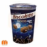 بیسکوییت با مغز شکلات تلخ بیسکولاتا مود ترکیه Biscolata mood ظرف لیوانی 125 گرمی