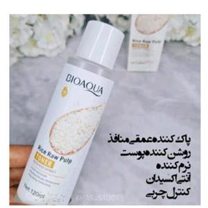 تونر برنج بیوآکواروشن کننده و  پاک کننده عمیق پوست صورت حجم 120 میل