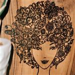 تخته سرو و پذیرایی چوبی دست ساز و روستیک ، اثر هنری ، سینی سرو  ،تابلو هنری