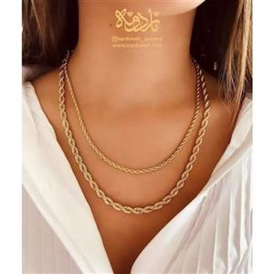 گردنبند طلای طنابی سایز دو 