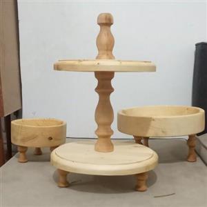 سرویس پذیرایی رو میزی ترکیب چوب روس و راش با روغن گیاهی