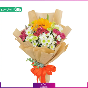 دسته گل داوودی رنگی