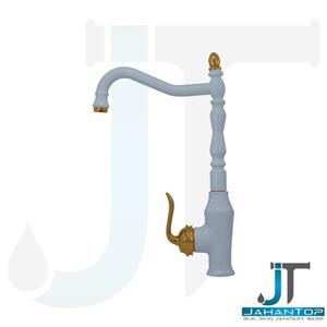 شیر ظرفشویی اهرمی سفید طلایی آریانا (مدل آریسان)