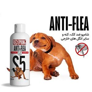 شامپو تخصصی ضد کک وکنه سگ رد اسپرینگ 250ml 
