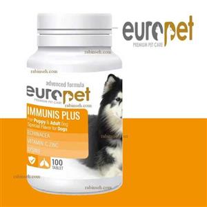 قرص تقویت سیستم ایمنی مخصوص سگ یوروپت 100 عددی