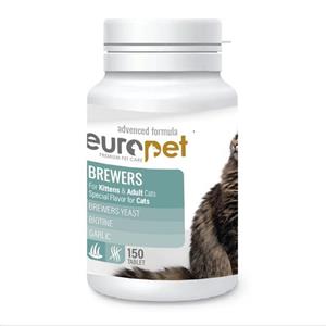 قرص تقویت کننده پوست و مو سگ یوروپت Europet dog brewers tablet بسته ۱۵۰ عددی