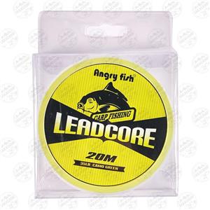نخ لیدر کپوری ۲۰ متری  Angry fish Leadcore 35LB Camo Green