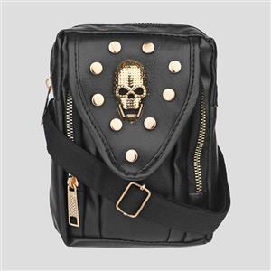 کیف دوشی اسکلتی مدل Golden Big-Skull کد Phs-927d7