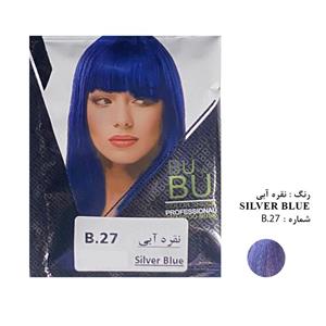 شامپو رنگ مو BU بیو & بیو پلاس مدل شماره B.۲۷ حجم 30 میلی لیتر رنگ نقره آبی / BU