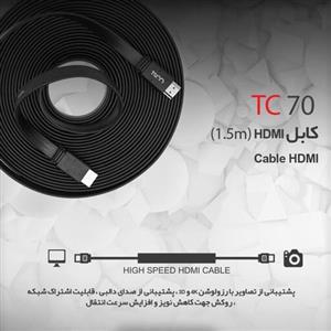 کابل تصویر HDMI 1.5 متری فلت تسکو TSCO tc70