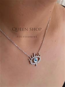 گردنبند نقره چشم بزرگ