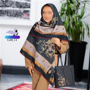 ست کیف و روسری مجلسی و نخی گلدار طرح فندی