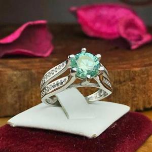 انگشتر موزانایت اصلیچنگی مخراجکاری عیار نقره 925