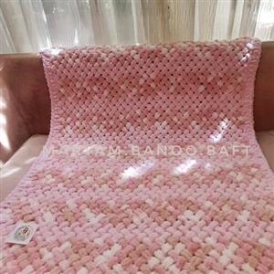 روتختی کودک پافی مریم بانو مدل حصیری سایز 120 در 180 با دورگیری و حاشیه