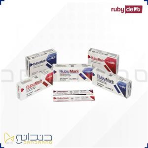 کاغذ کاربن مستقیم ابی قرمز 80 میکرون روبی دنت 72 عددی 