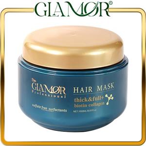 ماسک مو گلامور حجم 1 لیتر glamor biotin-collagen hair mask 