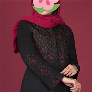 مانتو مجلسی گلدوزی شده دکمه دار سایز بزرگ تا50()