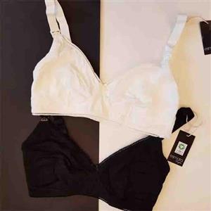 سوتین شیردهی ساده سفید و مشکی نخی راحت اسمارا آلمان