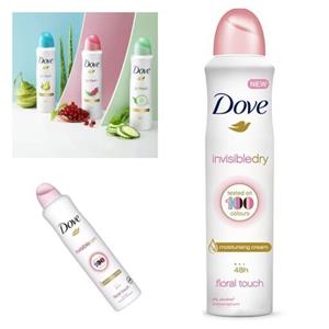 اسپری  خوشبو کننده زنانه بدن داو dove مدل florat touch انگلیس 250میل