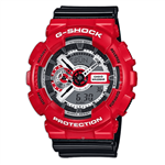 ساعت مچی مردانه کاسیو جی شاک قرمز صفحه مشکی Casio G-Shock GA-110RR Red Black Screen