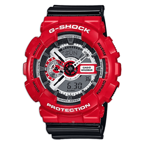 ساعت مچی مردانه کاسیو جی شاک قرمز صفحه مشکی Casio G-Shock GA-110RR Red Black Screen 