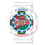 ساعت مچی مردانه کاسیو جی شاک سفید صفحه چند رنگی Casio G-Shock GA-110HR White Multi Color Screen